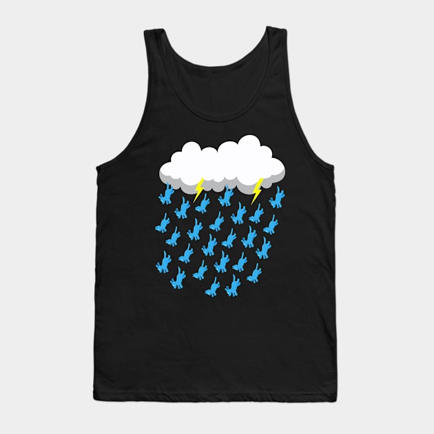 DARK RAIN CLOUD RAINING CATS AND DOGS Tank Top by Cat In Orbit ®